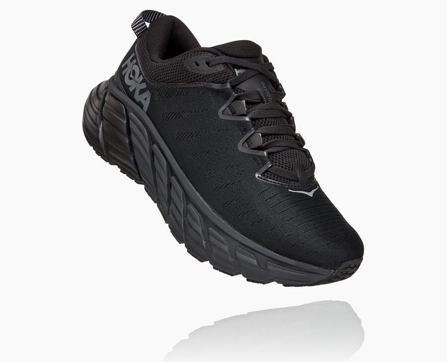 Hoka One One Running Shoes Mens Black - Gaviota 3 - 24956XBYS